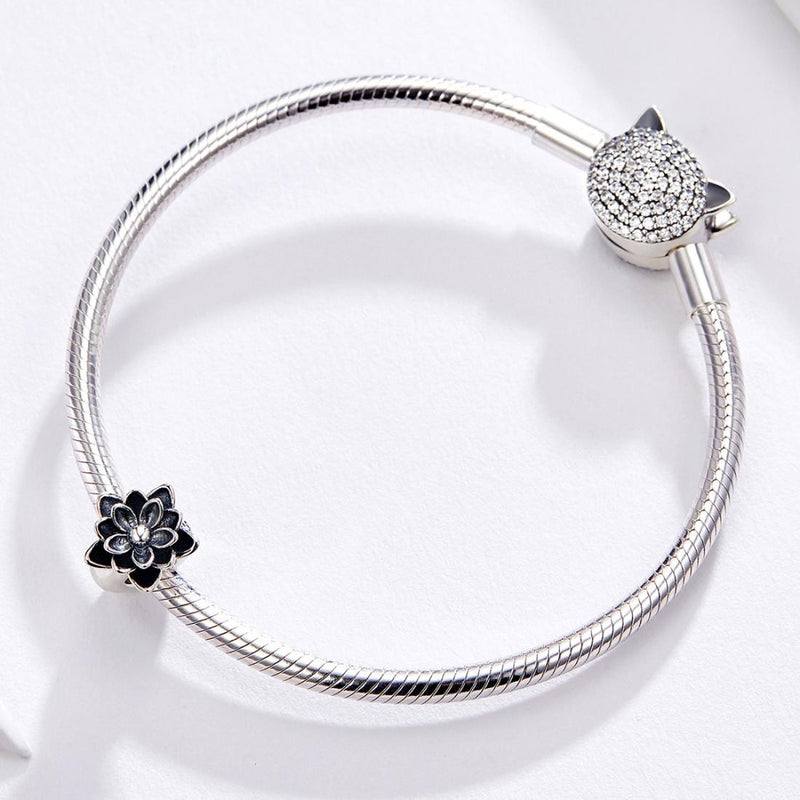 925 Sterling Silver Beaded Bracelet With Lotus Beads