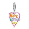 925 Sterling Silver Diy Heart Pendant For Bracelet Or Necklace