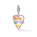 925 Sterling Silver Diy Heart Pendant For Bracelet Or Necklace