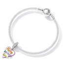 925 Sterling Silver Diy Heart Pendant For Bracelet Or Necklace