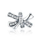 925 Sterling Silver Bow Beads For Diy Bracelets & Necklaces