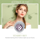 925 Sterling Silver Starry Sky Beads For Diy Bracelets & Necklaces