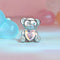 925 Sterling Silver Valentine'S Day Bear Beads