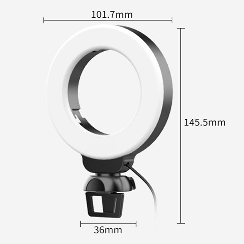 48Leds Laptop Camera Beauty Ring Light - Clip Set 4-Inch