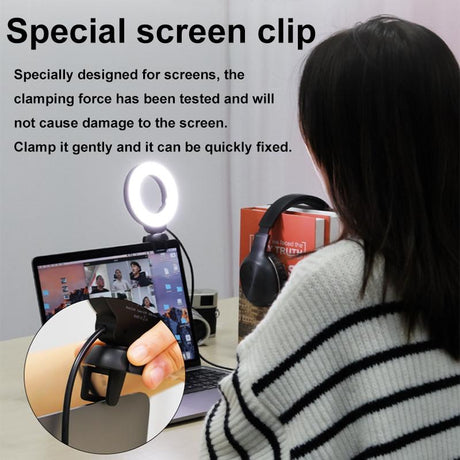 48Leds Laptop Camera Beauty Ring Light - Clip Set 4-Inch
