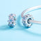 925 Sterling Silver Purple Flower Bracelet With Diamond Beads