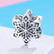 925 Sterling Silver Snowflake Beads For Diy Bracelets & Necklaces