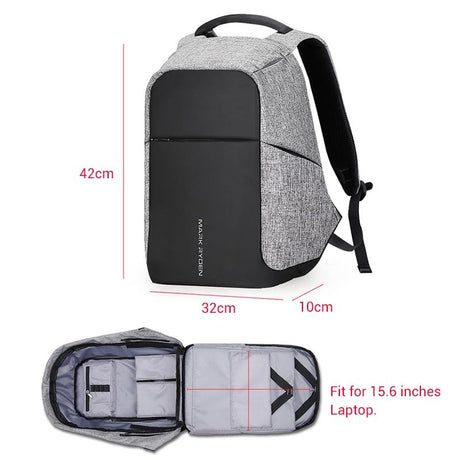 15-Inch Multifunction Usb Charging Laptop Backpack For Men