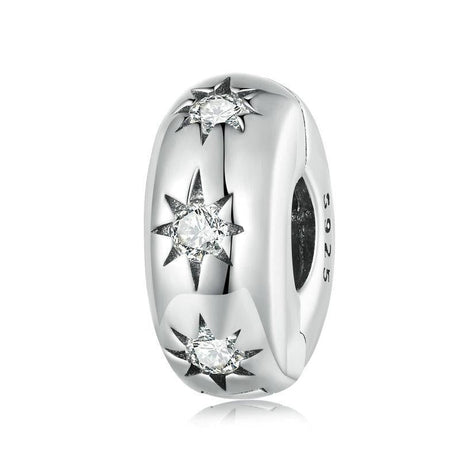 925 Sterling Silver Pointed Star Zircon Bracelet