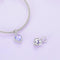 925 Sterling Silver Platinum Plated Zircon Heart Bracelet