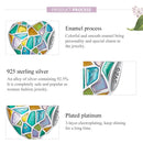 925 Sterling Silver Colorful Heart Beads For Diy Bracelets & Necklaces