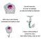 925 Sterling Silver Zirconia Rose Bracelet In
