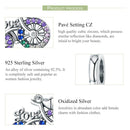925 Sterling Silver Bicycle Pendant With Zircon Beads For Diy Bracelets Style - Pendant