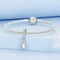 925 Sterling Silver Platinum Rabbit Pearl Bracelet