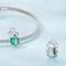 925 Sterling Silver Zircon Beetle Oil Drip Bracelet