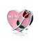 925 Sterling Silver Platinum Plated Pendant Beads