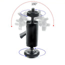 Universal Dual Ballhead Cold Shoe Mount For Action Cameras