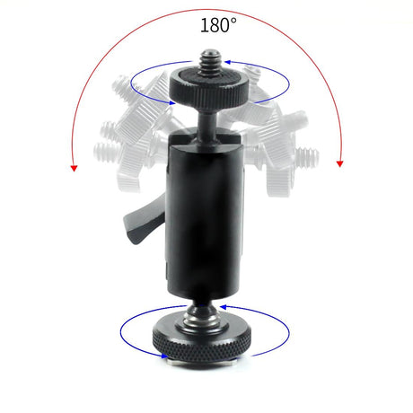 Universal Dual Ballhead Cold Shoe Mount For Action Cameras