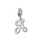 925 Sterling Silver Personalized Letter Pendant For Diy Bracelets And Necklaces Style - A