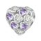 925 Sterling Silver Heart Infinity Bracelet With Zirconia Beads