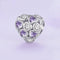 925 Sterling Silver Heart Infinity Bracelet With Zirconia Beads