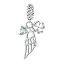 925 Sterling Silver Zircon Clover Bracelet With Hollow Wings