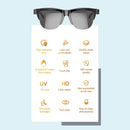 Bluetooth 5.3 Smart Sunglasses with Wireless Headset and Anti-glare Protection