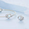 925 Sterling Silver Infinity Heart Bracelet With Zircon Beads