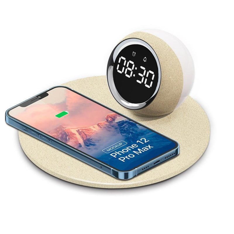 15W Rotatable Night Light Fast Charger Wheat - White