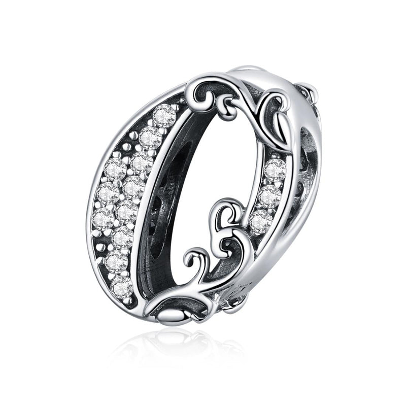 925 Sterling Silver Relief Number Series 0 9 Beads For Diy Bracelets And Necklaces Style - 0