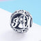 925 Sterling Silver 26 English Letter Beads For Diy Bracelets & Necklaces Style - A