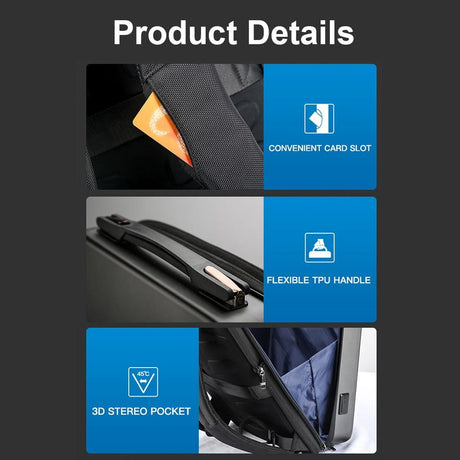 Waterproof Expandable Backpack with Usb Charging - Silver Regular