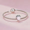 925 Sterling Silver Heart Flower Bracelet