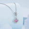925 Sterling Silver Red Zircon Bracelet Pendant