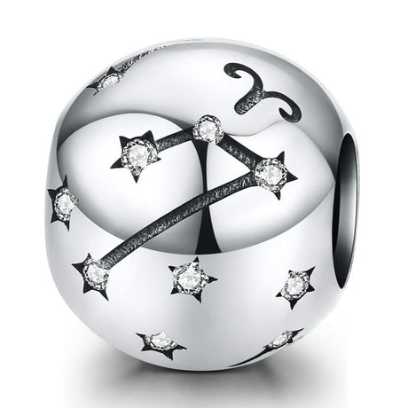 925 Sterling Silver Diy Zodiac Bracelet Beads Constellation Accessories Aries Style - Aries