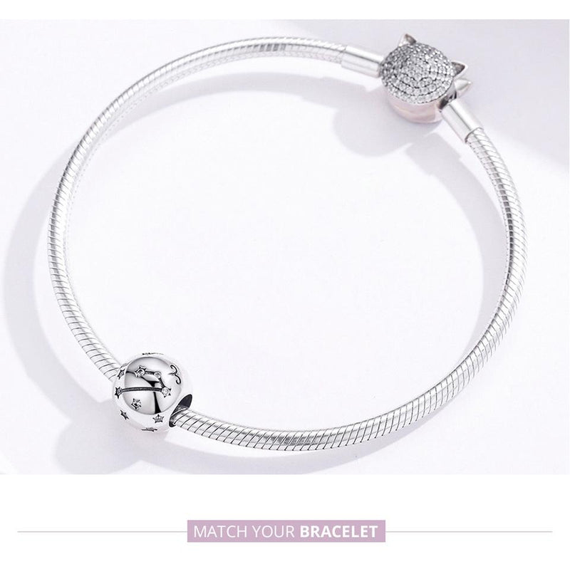 925 Sterling Silver Diy Zodiac Bracelet Beads Constellation Accessories Aries Style - Aries