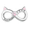 925 Sterling Silver Infinity Cat Bracelet Bsc748