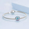 925 Sterling Silver Platinum Plated Butterfly Bracelet In