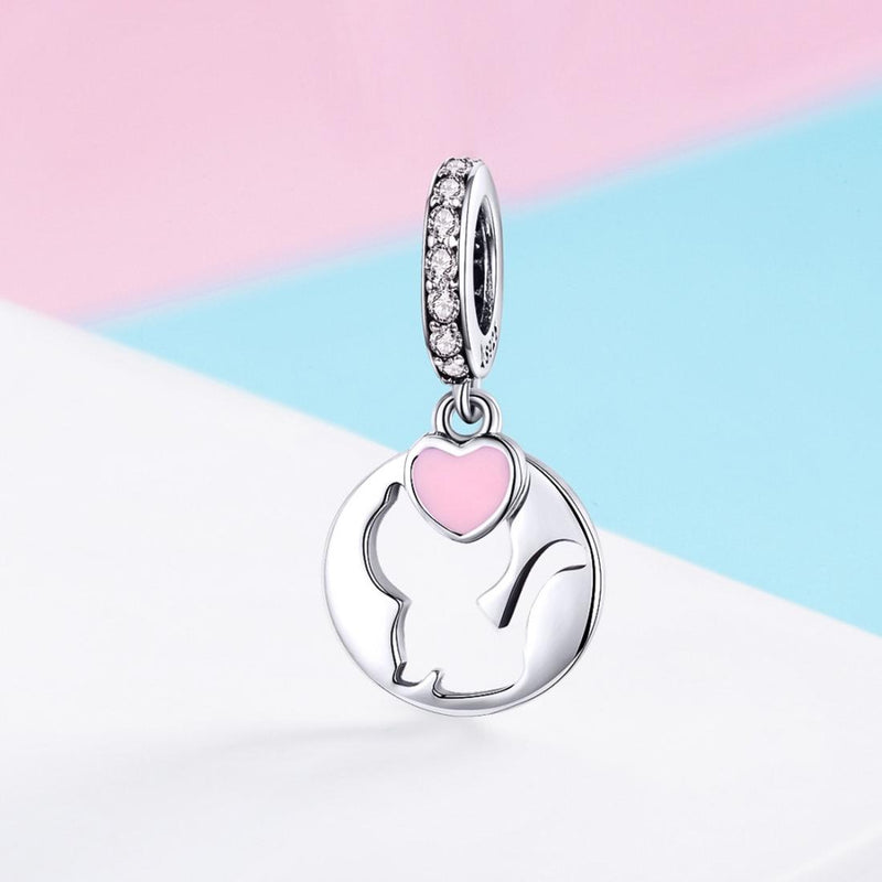 925 Sterling Silver Cat Pendant For Diy Bracelets And Necklaces Style - Pendent
