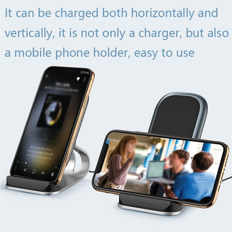 15W Multifunctional Wireless Charger With Stand Black