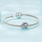 925 Sterling Silver Zircon Lotus Bracelet