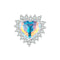 925 Sterling Silver Heart Charm Glass Bead Bracelet