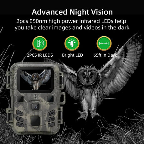 20Mp Hunting Trail Camera With Night Vision And Wildlife Scouting