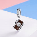 925 Sterling Silver Retro Camera Pendant For Diy Bracelets And Necklaces Style - Pendent