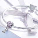 925 Sterling Silver Bear Balloon Bracelet With Zirconium Diamond Beads Style - Bead
