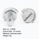 2-Pack D-Ring Camera Plate Mount With 1 / 4 Quick Release Screws