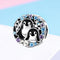 925 Sterling Silver Penguin Bracelet With Diamond Beads