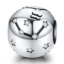 925 Sterling Silver Diy Zodiac Bracelet Beads Constellation Accessories Style - Aquarius