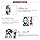 925 Sterling Silver Colorful Flag Beads For Diy Bracelets & Necklaces