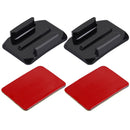 2 Curved Surface Mounts + Adhesive Stickers for Action Cameras - Jaws Flex Clamp Mount